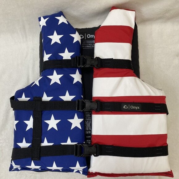 Onyx Other - Onyx Adult Universal Floatation Aid Type III PFD 30-52 Chest 90Lbs & Up Patriot